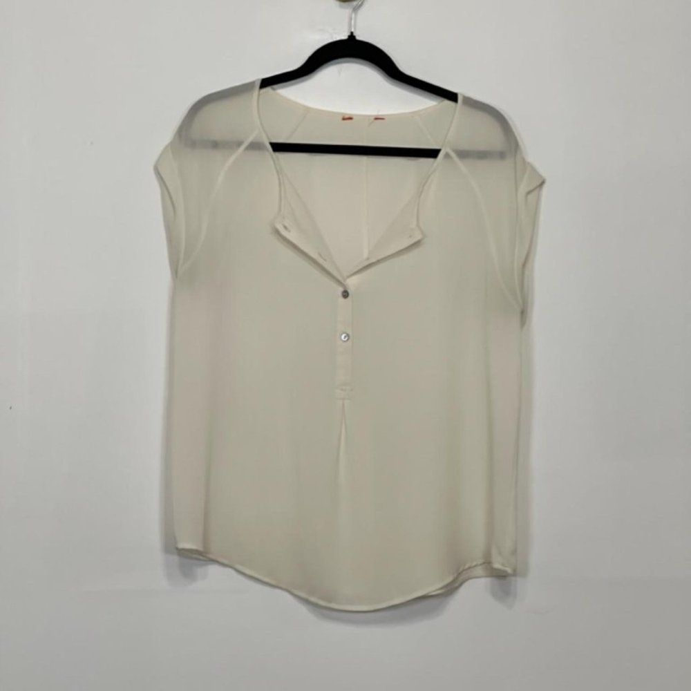 Joe Fresh Cream Quarter Button Up